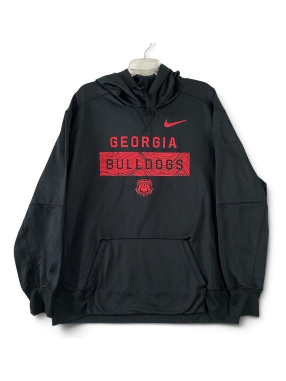 Nike Georgia Bulldogs Sideline Seismic Performance Hoodie XXL Black/ Red Graphic